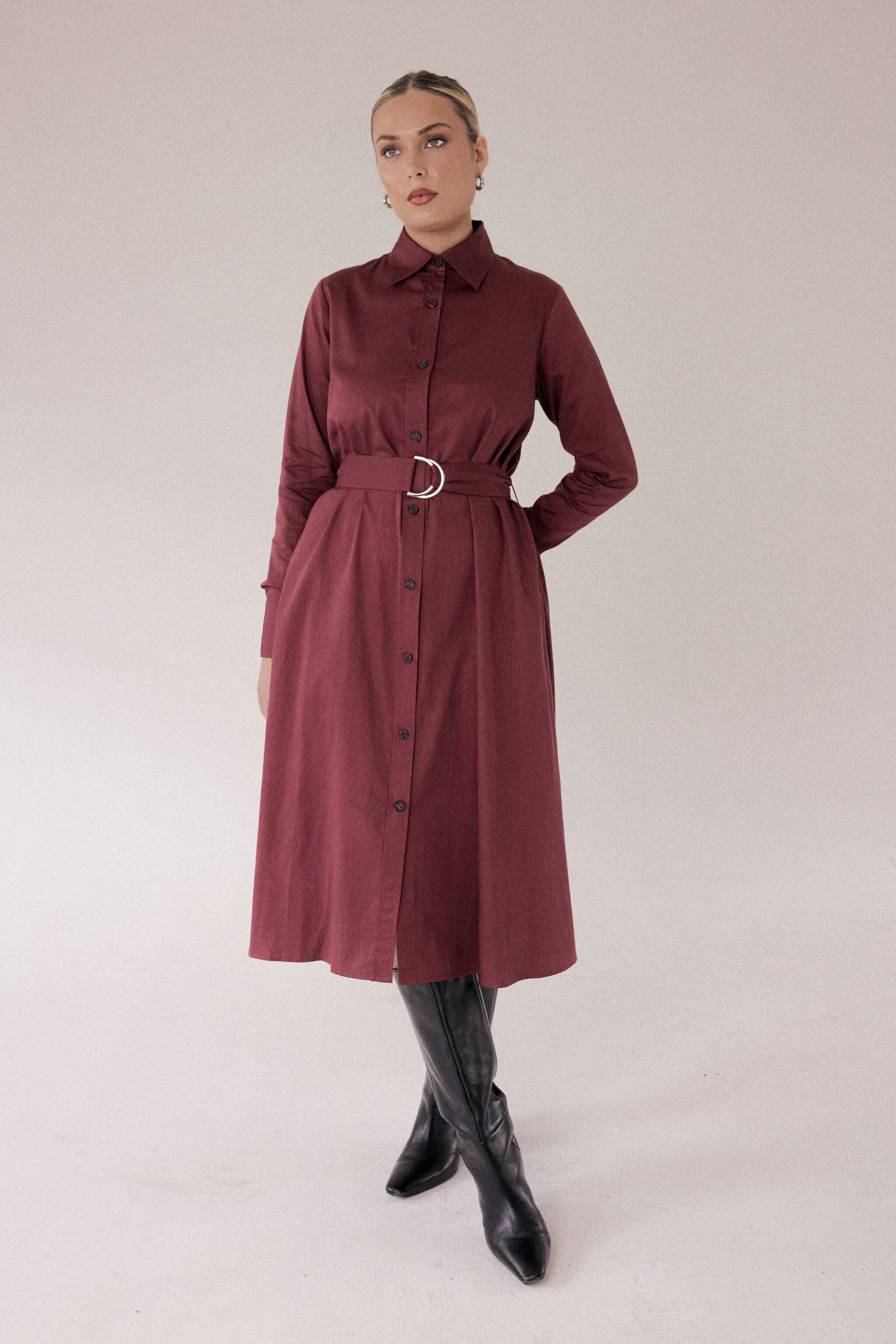 The EveryWear Dress – Oxblood